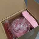 LIYH 350 Pcs Pink Paper Plates and Napkins - 50 Guest Light Pink Party Supplies Include Easter Scalloped Plates Cups Plastic Spoons Forks Knives for Baby Shower Birthday Party,Easter