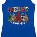 Funny Merry Christmas Tree Xmas Buffalo Plaid Women Men Tank Top XL