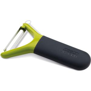 Joseph Joseph Multi-Peel Y-shaped Peeler Easy Grip Handles Stainless Steel Blade for Kitchen Vegetable Fruit, Light Green