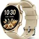 WalkerFit Smart Watch for Women/Men, 1.39" Smartwatch for Android Phones & iPhone, Fitness Tracker with Heart Rate/SpO2/Sleep Monitor, 120+ Sport Modes, Answer/Make Call Round - Light Gold