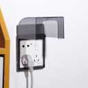 SEWACC Weatherproof Electrical Outlet Cover for 86-Type Switch Outdoor Plug Socket Cover Adhesive Receptacle Protector Splash-proof Wall Socket Box for Bathroom