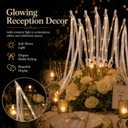 120 PCS Light Up Wands for Wedding, Warm White LED Wedding Send Off with Ribbons and Bells, 3 Light Modes Fairy Ribbon Wands, Reception Props for Ceremony Exit, Party Favor