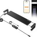 GLOWRIUM Saltwater Aquarium Light, Smart Reef Coral Fish Tank Light with Bluetooth + WiFi Dual Control App, DIY Spectrum, Brightness Adjustable, Anti-Drop, Real Time Water Temperature Sensor(30-36 in)