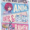 Just A Girl Anime Blanket Gifts for Girls - Kawaii Anime Decor Flannel Blanket, Luxurious Warm and Cozy, L 60X80 Inch, Most People's Choice