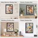 Shadow Box Frame 18x24, Wood Shadow Box Display Case with Glass Window Metal Lock, Memory Box for Memorabilia Awards Medals Photos Black