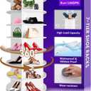 7 Tier Rotating Shoe Rack, 360 Revolving Shoe Organizer, Multifunctional Storage Shoe Rack Tower, Spinning Shoes Carousel Display Lazy Susan, White