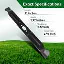 742P05642 Blades 21 Inch Mulching Mower Blade Compatible with D ewalt 21'' Models, C ub Cad et SCP21E, M TD Walk-Behind Mowers, Replaces 742-05642, DWO1DT233, S Shape Center Hole, 1 Pack