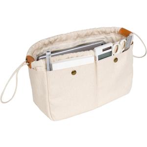 Bag Divider Cotton Canvas Tote Organizer Insert large Handbag Extra Large Purse (L)