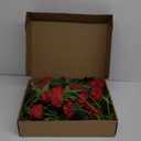Tifuly Red Roses Artificial Flowers Bulk - 50 Pcs Realistic Long Stem Fake Silk Roses Bouquet for Wedding Centerpiece Table Vases Party Home Kitchen Decor (Red-50)