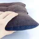 HFCNMY Bar Stool Cushions Square, 2 Pack Thick Square Seat Cushion Bar Stool Covers Kitchen Dining Chair Pads Padding with Ties Removable 12 in Coffee