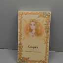 Gospire Rectangle Lighted Makeup Mirror with Lights and 1X/7X Magnifying Mirror, Height Adjustable and 4000mAh Rechargeable for Bedroom, 8.5x7.4 Large Surface, Stepless Dimming - White