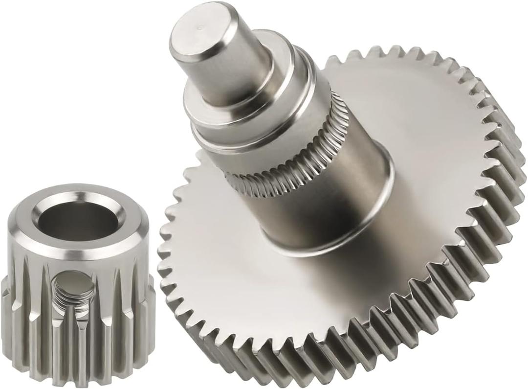 POLISI3D High Precision Nickel Plated Hardened Steel Extruder Gear Set, Mini Motor Pinion Extruder Spur Compatible with Prusa Mini 3D Printer