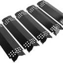 Grill Heat Plates for Nexgrill 720-0830H 720-0888 720-0888N 720-0882A 720-0882S 720-0896B, 720-0898 Gas Grill, Heat Shield Replacement for Home Depot 5/6 Burner, Porcelain Steel,5 Pack