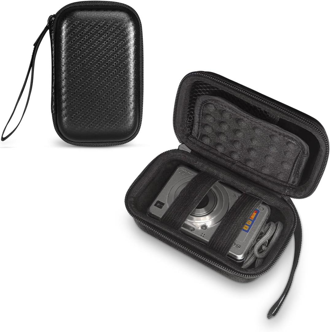 Digital Camera Carrying Case for Kodak PixPro FZ55/FZ53/FZ45/FZ43/C1, Shockproof and Water-Resistant, Portable Protective Case for Outdoor Use, Fits Camera, Batteries, Cable, Memory Card, 130*80*50mm
