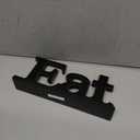 Linfevisi Black Wood Eat Sign Standing Block Letters Sign Rustic Freestanding Wood Word Decor Decorative Eat Table Sign Cutout Word Art Eat Shelf Decor (Black Eat Sign)