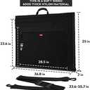 Nicpro Light Weight Art Portfolio Bag, 24x36 Black Art Canvas Portfolio Case with Detachable Shoulder Strap, Leather Corners, Carrying Storage Case for Artwork, Poster, Sketching, and Drawing