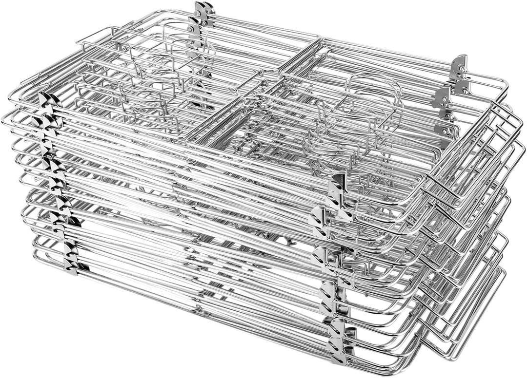 24Pcs Chafing Wire Racks Buffet Stand, Foldable Dish Serving Tray Rack Chafer Iron Pan Holder, Rectangular Food Warmer Food Burner Stand Catering Supplies for Parties, Occasions, Events