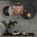 41x20 Inch Modern Wall Clocks, Large Round Decorative Clock, Silent Non-Ticking Battery Operated Timepiece for Living Room, Bedroom, Office, Entryway