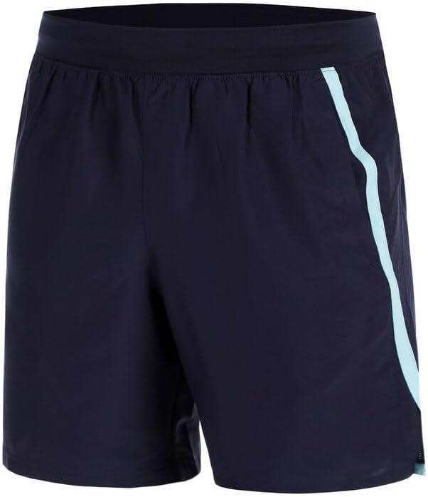Under Armour Men's Launch Stretch Woven 2-in-1 Shorts (Large, Midnight Navy/Stream/Reflective)