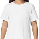 Gildan Youth DryBlend T-Shirt, Style G8000B, 2-Pack (White, L)