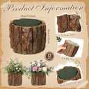 12 Set Wooden Vases for Centerpieces, Flower Foam, 4.7 Inch