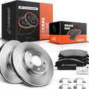A-Premium 12.6 in (320 mm) Front Vented Disc Brake Rotors + Ceramic Pads Kit Compatible with Select Chrysler and Dodge Models - 300, Challenger, Charger, Magnum, 6-PC Set