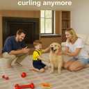 Rug Pad Grippers for Hardwood Floors, 8 PCS (4 Triangle + 4 Trapezoid) Anti Curling Non Slip Carpet Gripper Washable Reusable PU Pads for Corners & Edges, Black