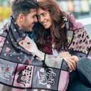 Cat Blanket for Cat Lovers, Cat Gifts for Cat Lovers, Cat Blanket for Women, Pink Black Cat Throw Blanket for Cat Lover Gifts Flannel Soft Warm Cozy Fuzzy Throw for Girls Women Adults (50" X 60")