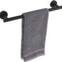 TocTen Bath Towel Bar - Thicken SUS304 Stainless Steel Bathroom Towel Holder, Towel Rod for Bathroom Heavy Duty Wall Mounted Towel Rack Hanger (16IN, Black)