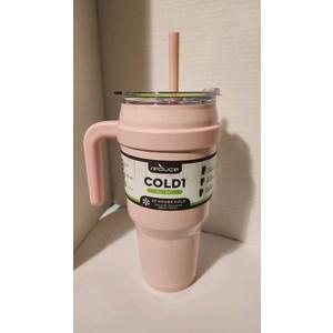 Reduce Pink Travel Tumbler w/Straw & Lid. Insulated Stainless Steel 40 oz. NEW