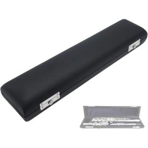 16 Hole C Flute Case, Portable PU Leather Hard Shell Flute Box, Protective Storage Case Cover for 16 Hole Flute, Ideal Gift for Beginner Students, Flute Players and Musicians