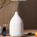 InnoGear Oil Diffuser, 150ML Ceramic Diffuser for Essential Oils Handcrafted Aromatherapy Diffuser Ultrasonic Cool Mist Humidifier with 2 Mist Modes Waterless Auto Off for Room Office, White Base