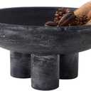 MIYUKI Ceramic Decorative Bowl for Home Decor - 14.5" Large Fruit Bowl for Kitchen Counter, Centerpiece, Entryway - Handcrafted Pottery