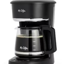 Mr. Coffee 12-Cup Programmable Coffee Maker Black: Drip Machine, Dishwasher-Safe, Electric, Paper Filter
