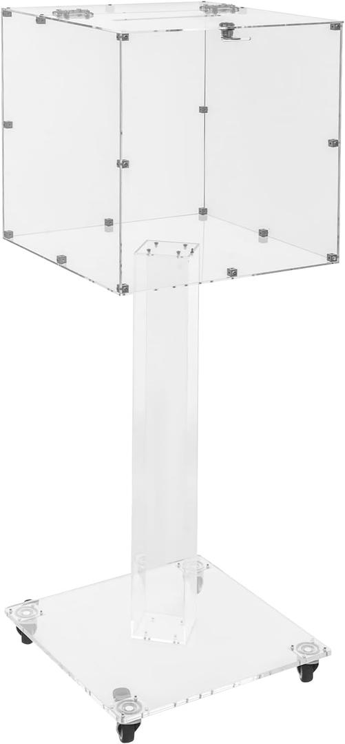 Suggestion Box with Stand, 14" Acrylic Locking Ballot Box