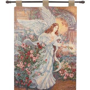 Manual Inspirational Collection 26 X 36-Inch Wall Hanging and Finial Rod, Angel of Love by Lena Liu