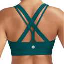 RUNNING GIRL Sports Bras for Women,Seamless Strappy Sports Bra High Support Crisscross Back with Removable Pads M