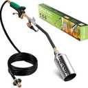 Propane Torch Burner Weed Torch High Output 1,800,000 BTU with 10FT Hose,Heavy Duty Blow Torch with Flame Control and Turbo Trigger Push Button Igniter,Flamethrower for Garden Wood Ice Snow Road(Green
