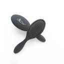 Professional Wet & Dry Detangling Hair Brush Resin Handle with Smooth Steel Bristles Safe for Extensions, Wigs & All Hair Types Scalp Massage Design (Black)