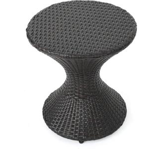 Christopher Knight Home Franklin Outdoor Wicker Hourglass Side Table, Multibrown