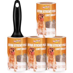 WulaWindy Lint Roller for Pet Hair, Extra Sticky Lint Rollers Pet Hair Remover for Clothes, Work Great on Pet Hair Value Pack (4 Pack)