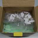 12 Pack Wall Display Shelves with Dual Sided 16x13 Building Studs, 4x5 Inch Building Plate Compatible with Lego Building Bricks for Organized Storage & Modern Room Deco Builders Gift, Glow in The Dark