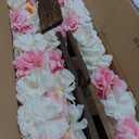 Novabright 59 Inch Extra Large Flower Cross Outdoor Spring Floral Sign Large Wooden Cross with Flower Outdoor Religious Garden Yard Floral Decor for Spring Wedding Church Lawn Religious Celebrations