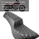 Two-up Seat for Street Bob 2018-later,One-Piece Seat,Driver&Passenger Seat for Harley Softail Standard 2020-2026,(Black Diamond Stitch)