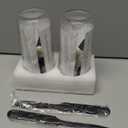 DWTS DANWEITESI Sourdough Starter Jar with Date Marked Feeding Band, Thermometer, Sourdough Fermentation Jar Scraper, Sewn Cloth Cover & Aluminum Lid, Sourdough Starter Kit Reusable(2pcs/24oz)