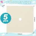Gersoniel 5 Sheets Adhesive Graduation Cap Velvet Topper Decorations, 10x10 Inch Self-Adhesive Fabric Cardstock Grad Cap Cover for Graduation Hat Topper Craft DIY(Beige)