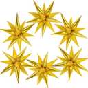 72 Pcs Star Balloons Foil Explosion Balloons Magic 12 Point Star Cone Balloon Arch Garlands Large for Birthday Wedding Anniversary Graduation Party Decorations Backdrops Gold