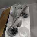 Black Bathroom Light Fixtures, 4-Light Modern Vanity Light Over Mirror, Wall Sconces with Milky White Frosted Glass Shades, E26 Socket (Bulbs Not Included)