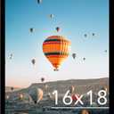 JCJMY 16x18 Picture Frame Black for Poster Photo Picture, Horizontal and Vertical Formats for Wall Hanging, 16 x 18 Wall Gallery Poster Photo Frame for 16 by 18 Photos Posters, Black