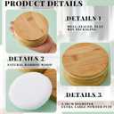 Frienda 300 ml Bamboo Loose Powder Puff and Container Empty Dusting Powder Jar for Body Face Makeup Travel Box Compact Case Holder with Puff